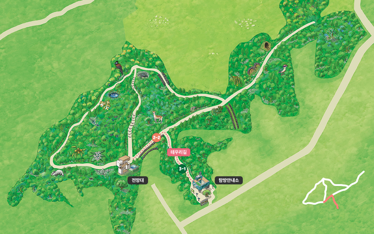 제주곶자왈도립공원 1코스지도